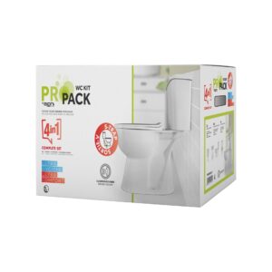 ENSEMBLE DE TOILETTE SUR PIED, SORTIE-H (180MM) - BLANC
