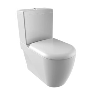 MILANO XXL CUVETTE WC À POSER, AVEC OU SANS HYGIÈNE (BIDET), SORTIE MUR/VERTICALE