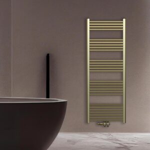 BELRAD SÈCHE-SERVIETTES - RACCORDEMENT GAUCHE-DROITE/CENTRAL - 557 WATT - 1600X600CM - OR BROSSÉ
