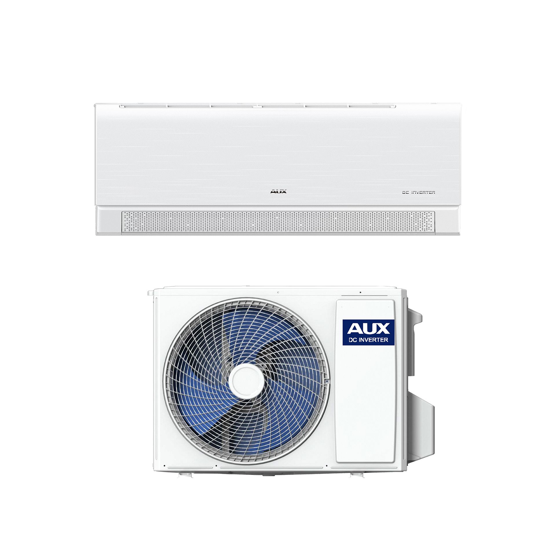 AUX SINGLE SPLIT CLIMATISEUR - UNITÉ EXTÉRIEURE ET INTÉRIEURE - PACK COMPLET - REFROIDISSEMENT ET CHAUFFAGE - WIFI - 18000 BTU - 5,1KW - R32 - BLANC MAT