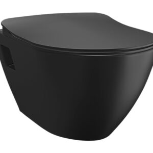 WC SUSPENDU DESIGN NOIR - NOIR MAT