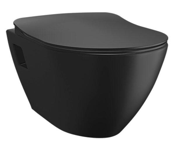 WC SUSPENDU DESIGN NOIR - NOIR MAT