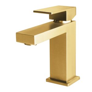 ALONI CHAN MITIGEUR DE LAVABO CARRÉ - OR BROSSÉ