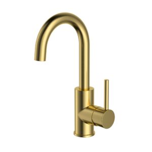 ALONI ENSY MITIGEUR DE LAVABO AVEC BEC ORIENTABLE - OR BROSSÉ