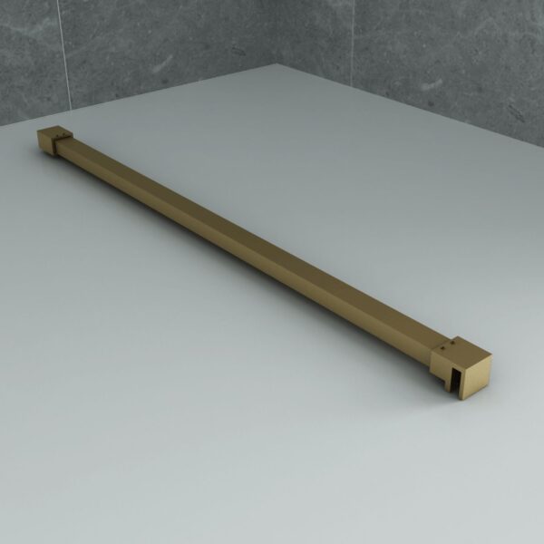 ALONI PROFIL MURAL POUR PAROI DE DOUCHE + BARRE STABILISATION - 200 CM - OR BROSSÉ – Image 2